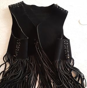 suede fringe vest